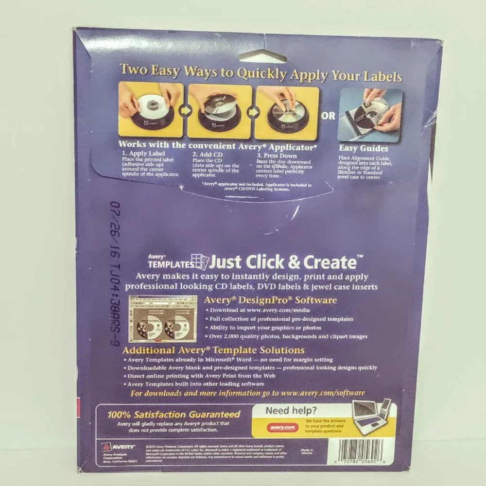 AVERY White CD Labels No. #5692 Laser